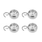 Stainless Steel Round Crystal Charms