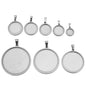 Stainless Steel Round Pendant Bezel Trays