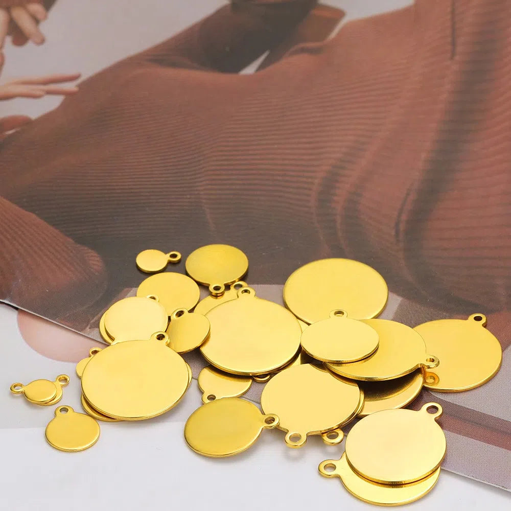 Stainless Steel Round Stamping Blank Charms
