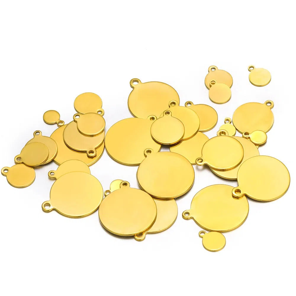 Stainless Steel Round Stamping Blank Charms