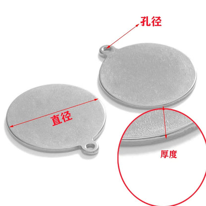 Stainless Steel Round Stamping Blank Charms
