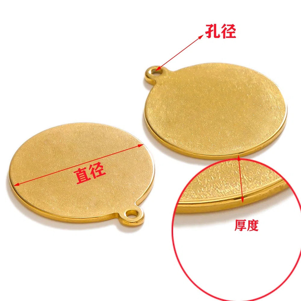 Stainless Steel Round Stamping Blank Charms