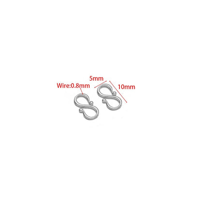 UEE Jewelry Stainless Steel S-Hook Clasps