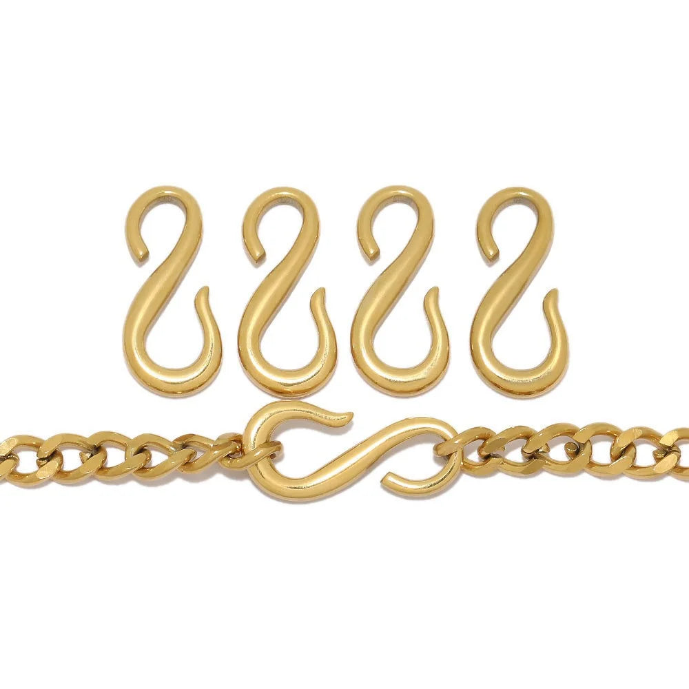UEE Jewelry Stainless Steel S-Hook Clasps