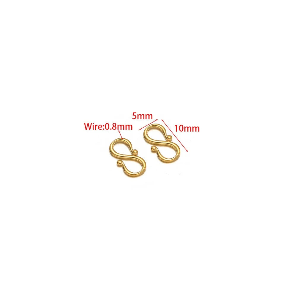 UEE Jewelry Stainless Steel S-Hook Clasps