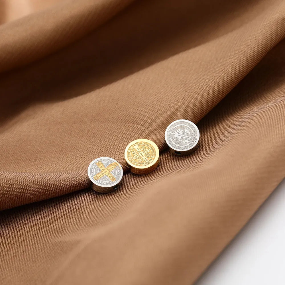 Stainless Steel Saint Benedict Medal Beads
