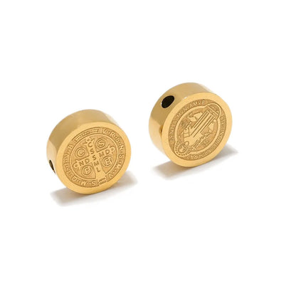 Stainless Steel Saint Benedict Medal Beads