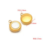 Stainless Steel Shell Inlay Charms