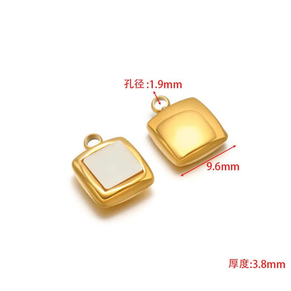 Stainless Steel Shell Inlay Charms