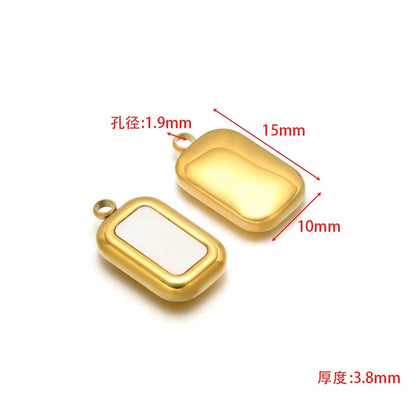 Stainless Steel Shell Inlay Charms