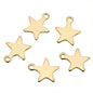Stainless Steel Star Charms with Loop