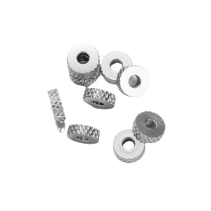 Stainless Steel Textured Rondelle Spacer Beads