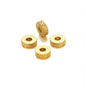 Stainless Steel Textured Rondelle Spacer Beads
