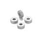 Stainless Steel Textured Rondelle Spacer Beads