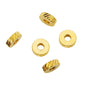 Stainless Steel Textured Rondelle Spacer Beads
