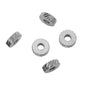 Stainless Steel Textured Rondelle Spacer Beads