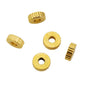 Stainless Steel Textured Rondelle Spacer Beads