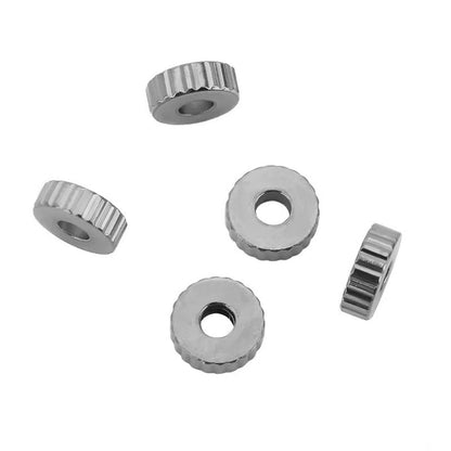 Stainless Steel Textured Rondelle Spacer Beads