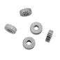 Stainless Steel Textured Rondelle Spacer Beads
