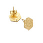 Stainless Steel Textured Stud Earring Posts with Loop