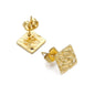 Stainless Steel Textured Stud Earring Posts with Loop