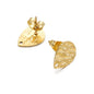 Stainless Steel Textured Stud Earring Posts with Loop