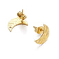 Stainless Steel Textured Stud Earring Posts with Loop