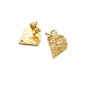 Stainless Steel Textured Stud Earring Posts with Loop