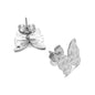 Stainless Steel Textured Stud Earring Posts with Loop