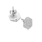 Stainless Steel Textured Stud Earring Posts with Loop