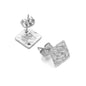 Stainless Steel Textured Stud Earring Posts with Loop