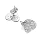 Stainless Steel Textured Stud Earring Posts with Loop