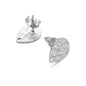Stainless Steel Textured Stud Earring Posts with Loop