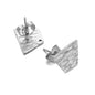 Stainless Steel Textured Stud Earring Posts with Loop