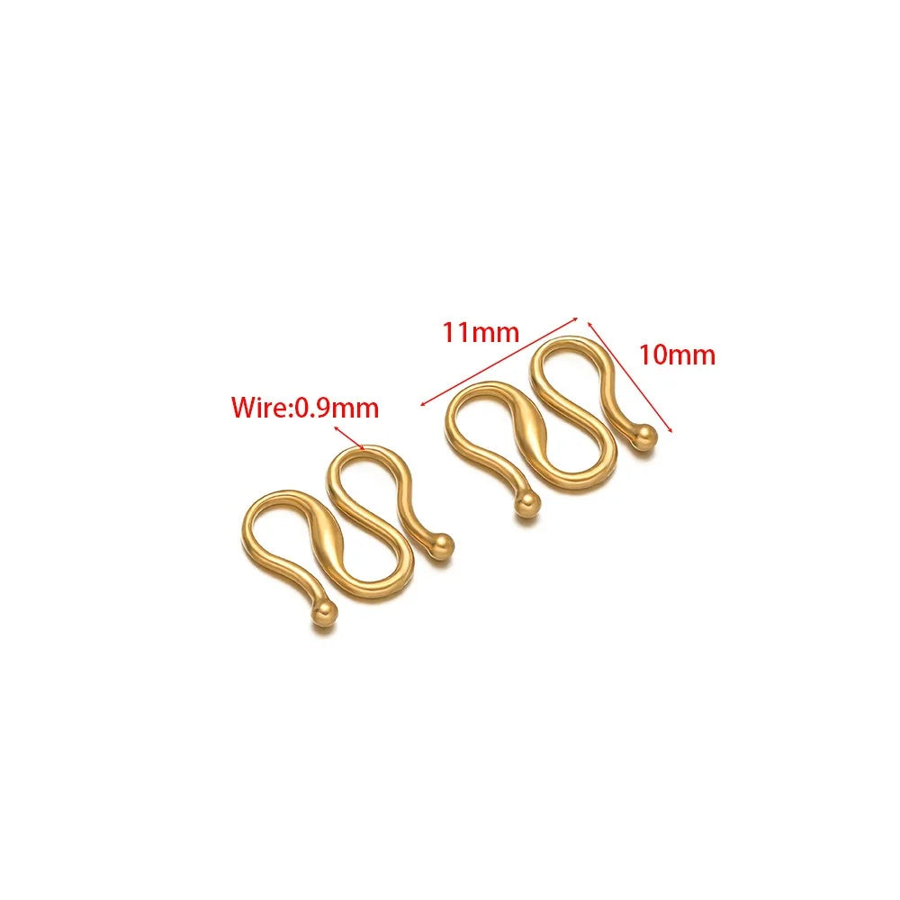 UEE Jewelry Stainless Steel W-Hook Clasps