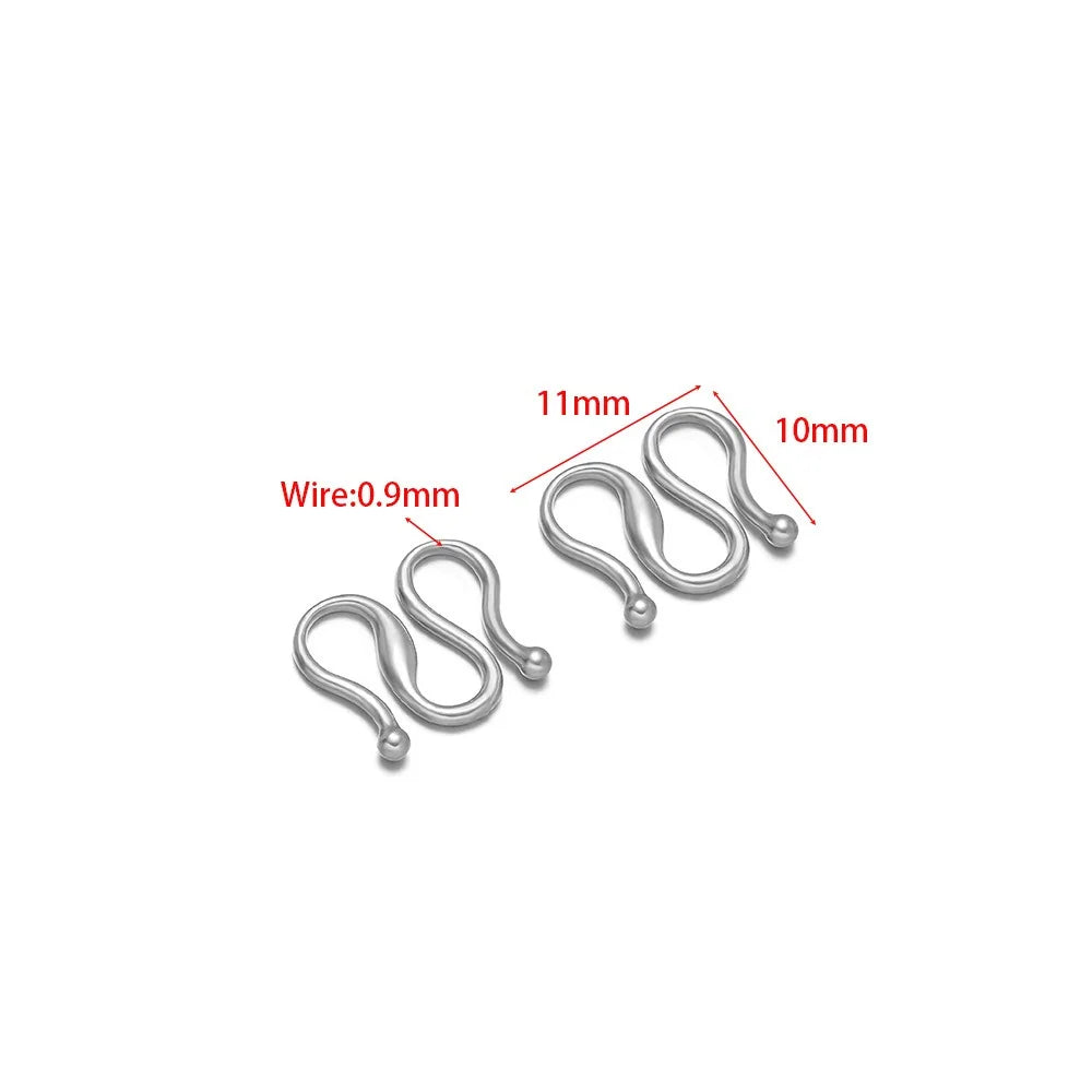 UEE Jewelry Stainless Steel W-Hook Clasps