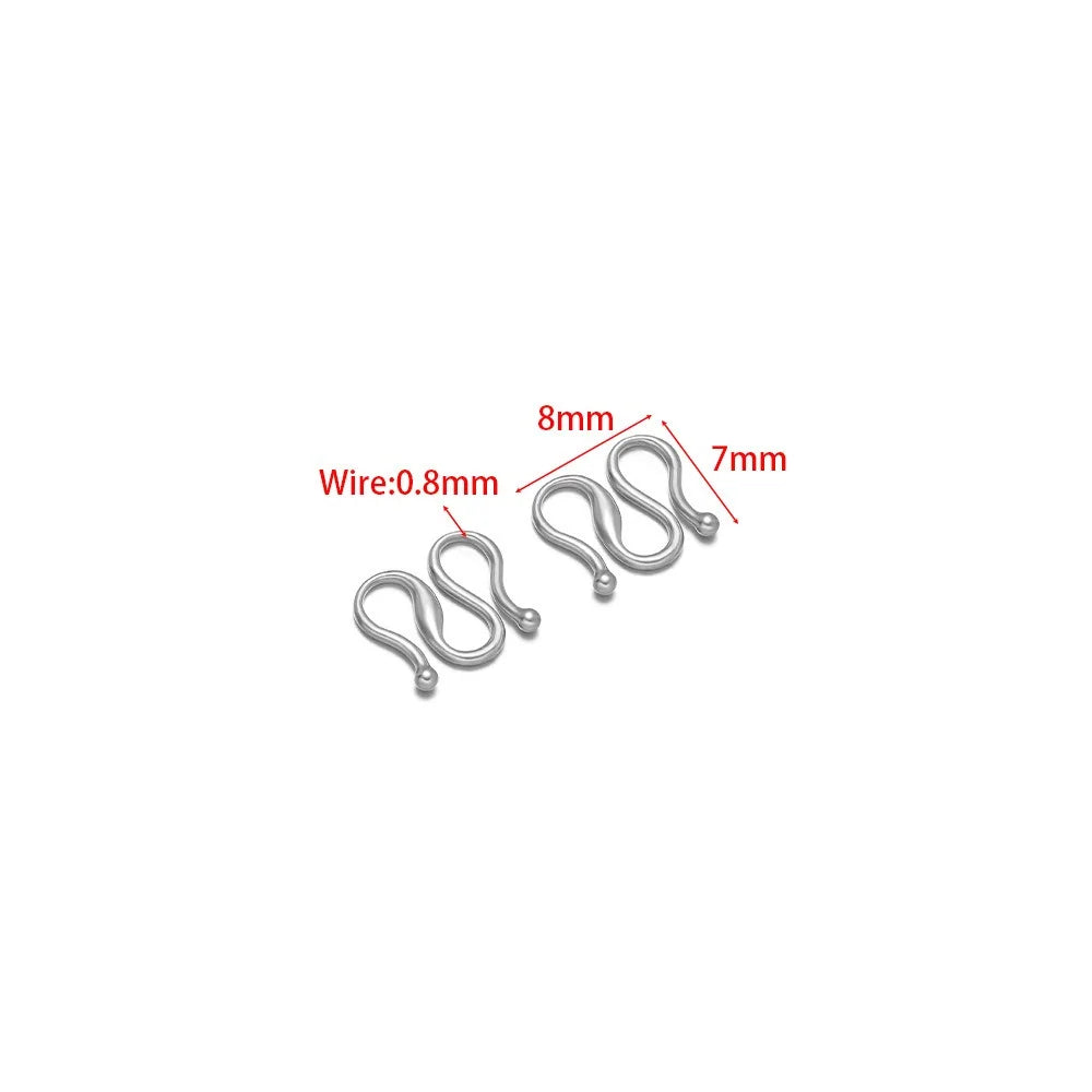 UEE Jewelry Stainless Steel W-Hook Clasps