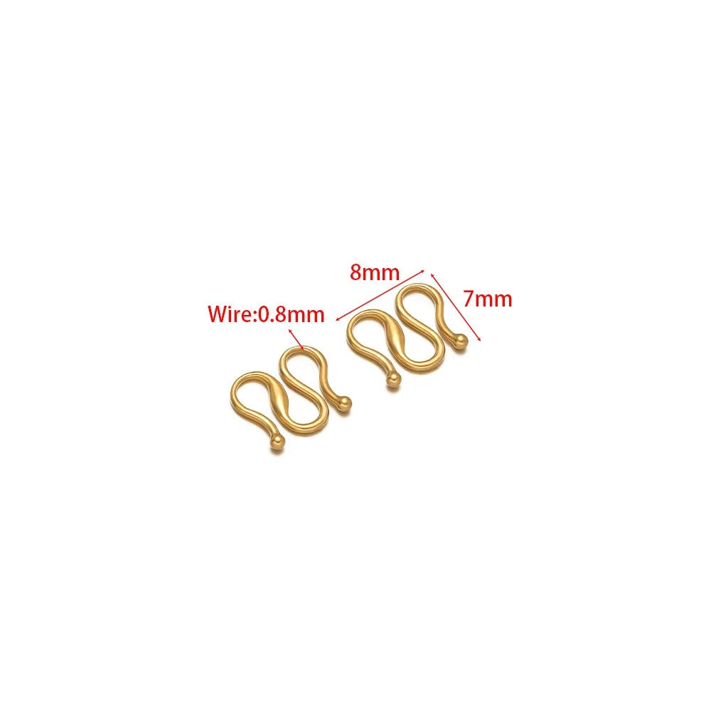 UEE Jewelry Stainless Steel W-Hook Clasps